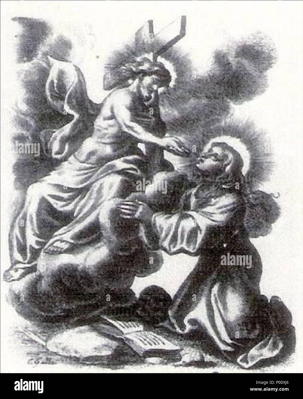 . Italiano Santa Rosalia riceve la comunione da Cristo . 1629. Antoon
