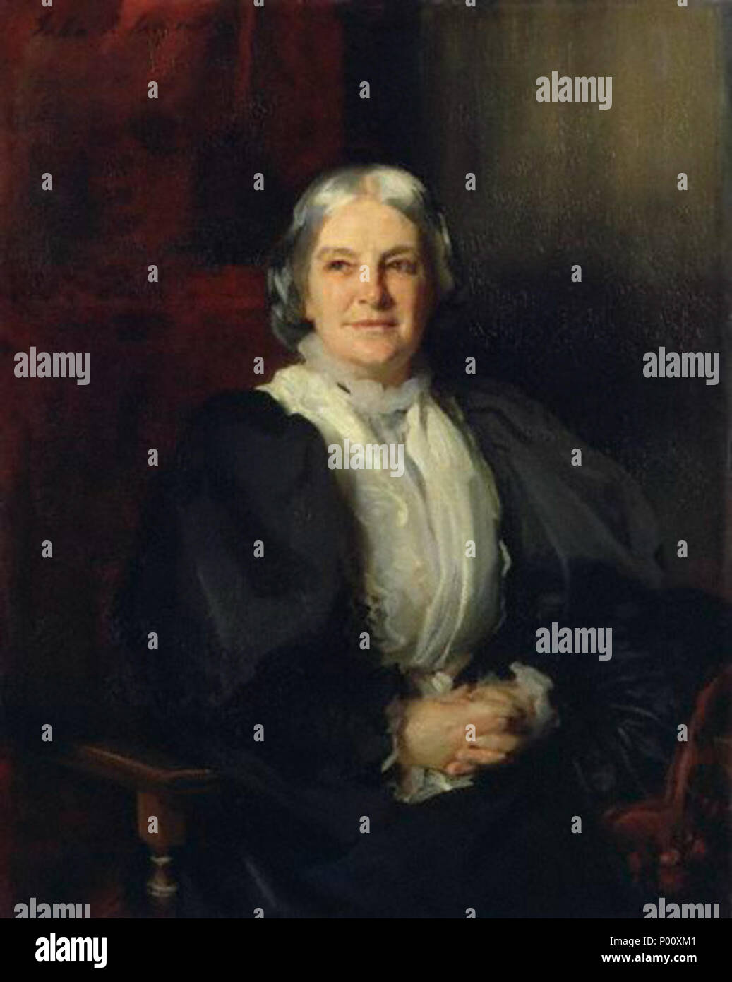 .  English: Portrait of Octavia Hill  by John Singer Sargent,painting,1898 7 Sargent - Octavia Hill Stock Photo
