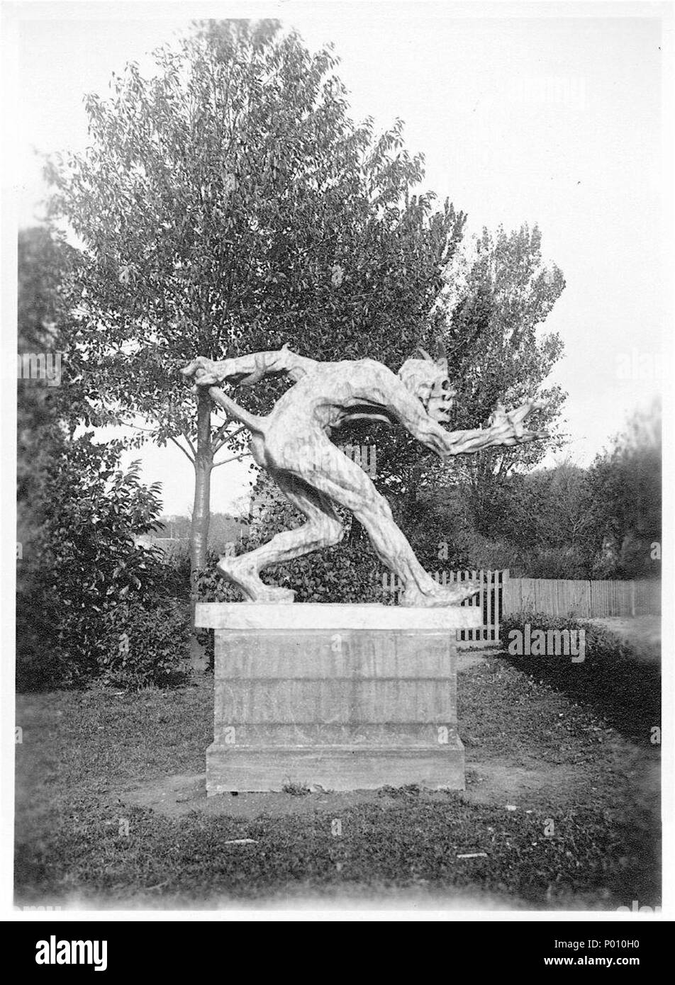 . English: The Troll statue at Ny Carlsberg Glyptotek in Copenhagen, Denmark  . circa 1903. Fritz Theodor Benzen 101 Trold (Fritz Theodor Benzen) Stock Photo