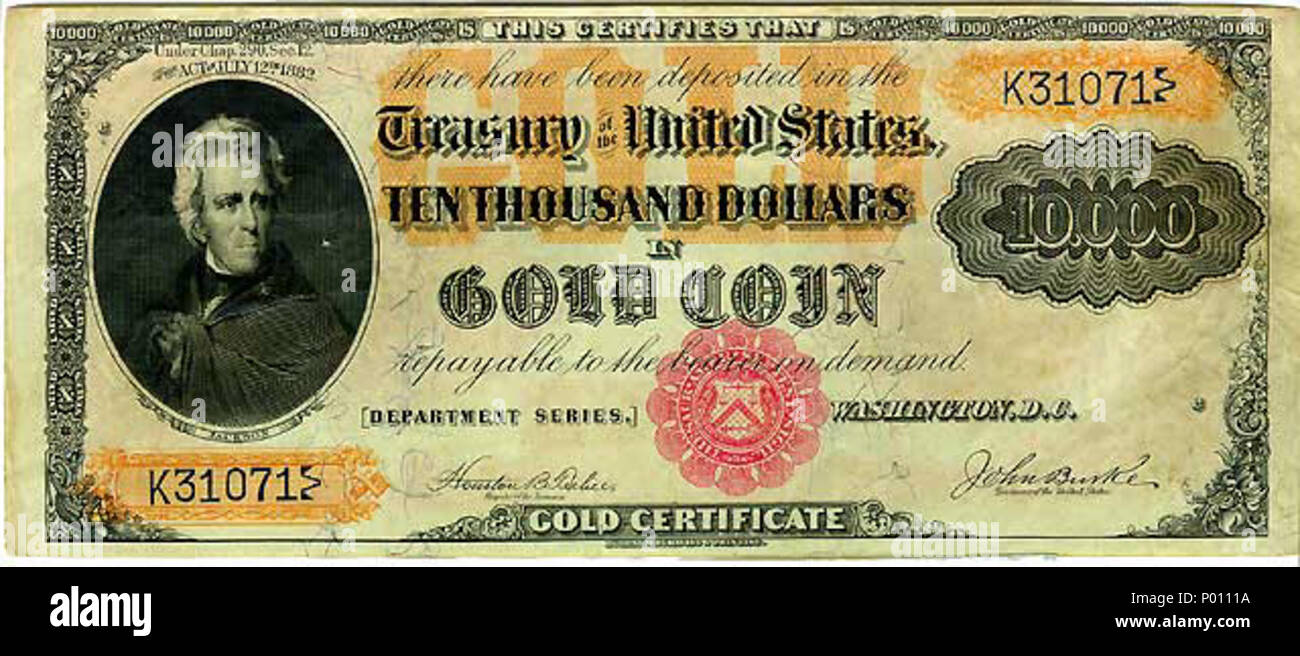 Gold certificate hi-res stock photography and images - Alamy