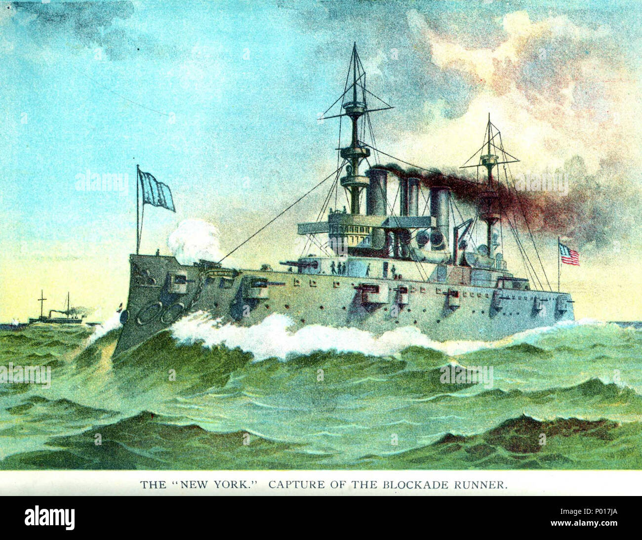 . English: USS New York 1898  . 1898. Murat Halstead 102 USS New York 1898 Stock Photo