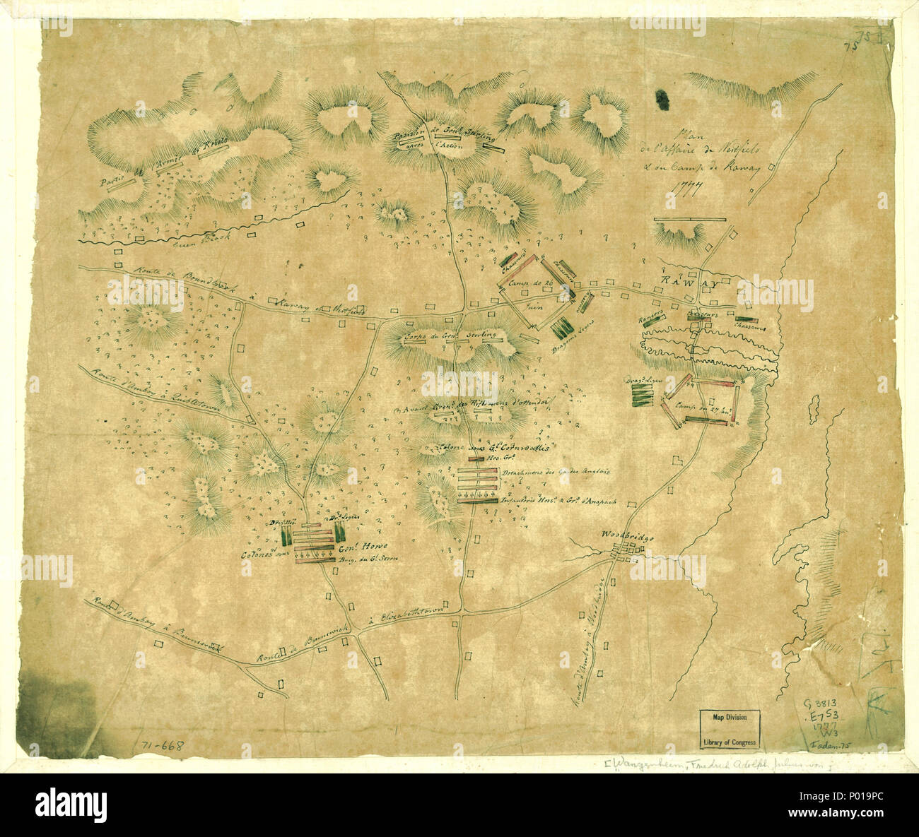 . A contemporary Hessian map depicting the positions in the w:Battle of ...