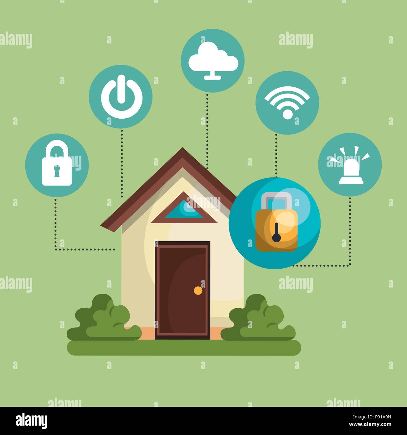 smart home technology set icons Stock Vector Image & Art - Alamy