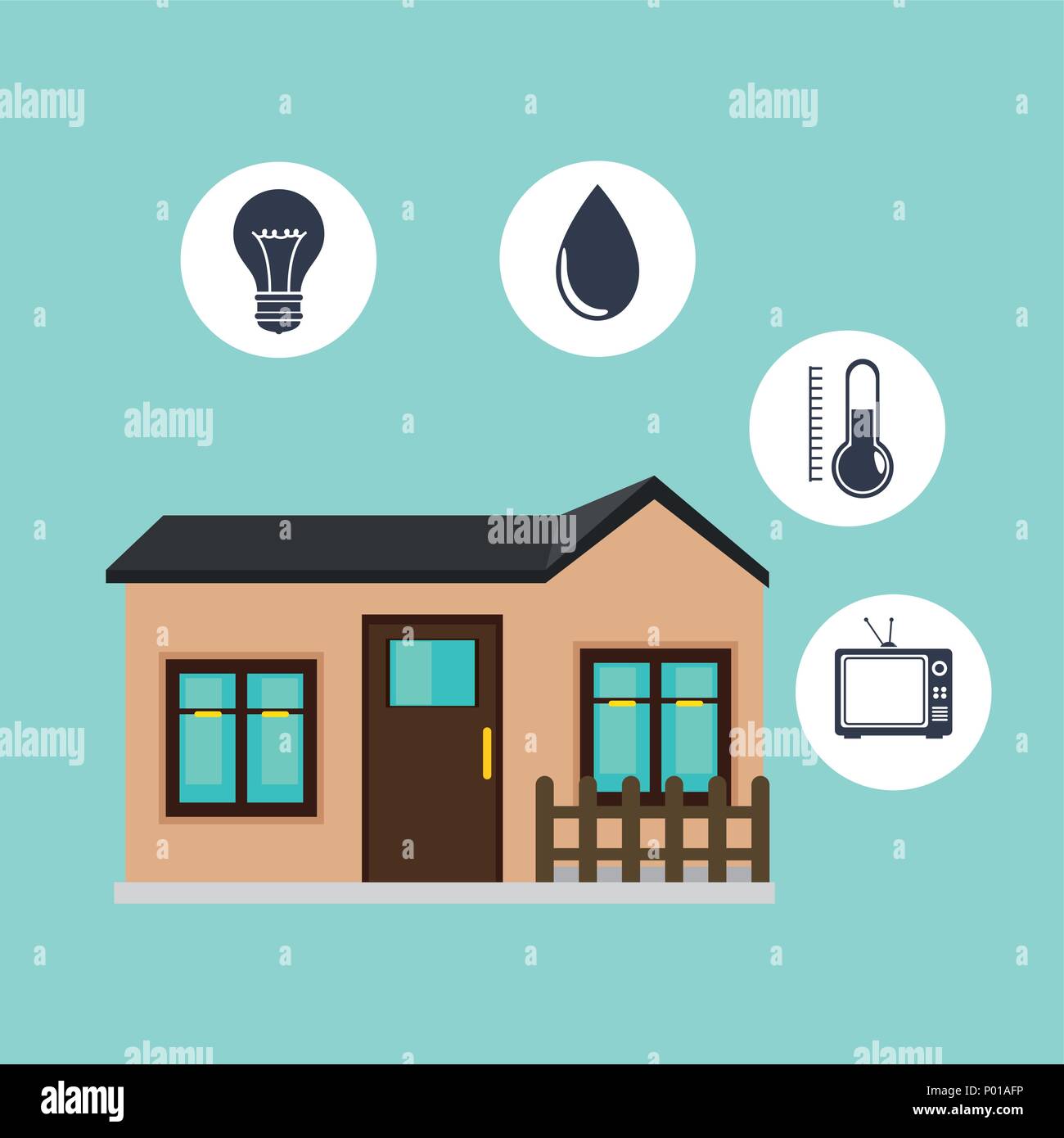 smart home technology set icons Stock Vector Image & Art - Alamy