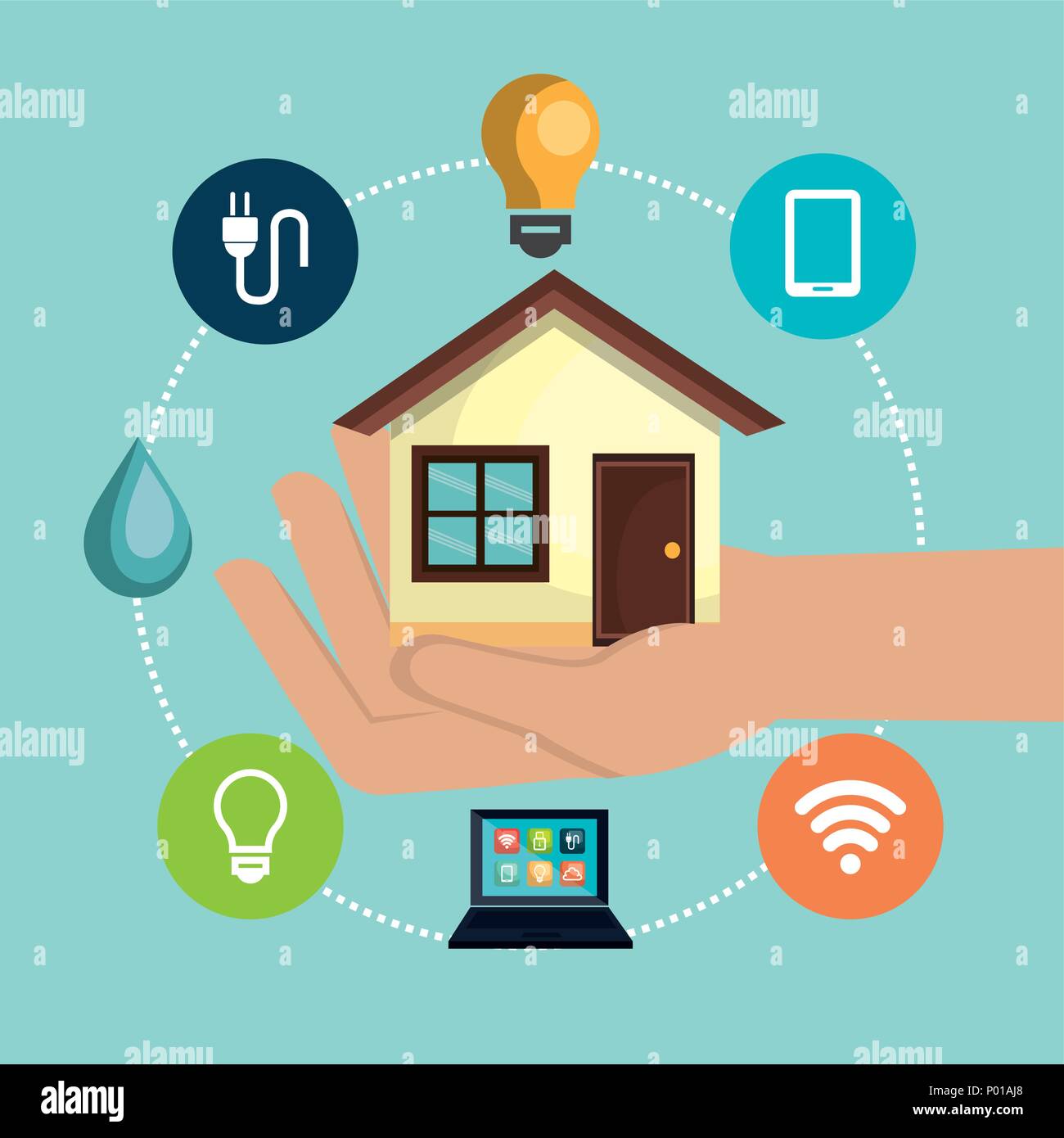 smart home technology set icons Stock Vector Image & Art - Alamy