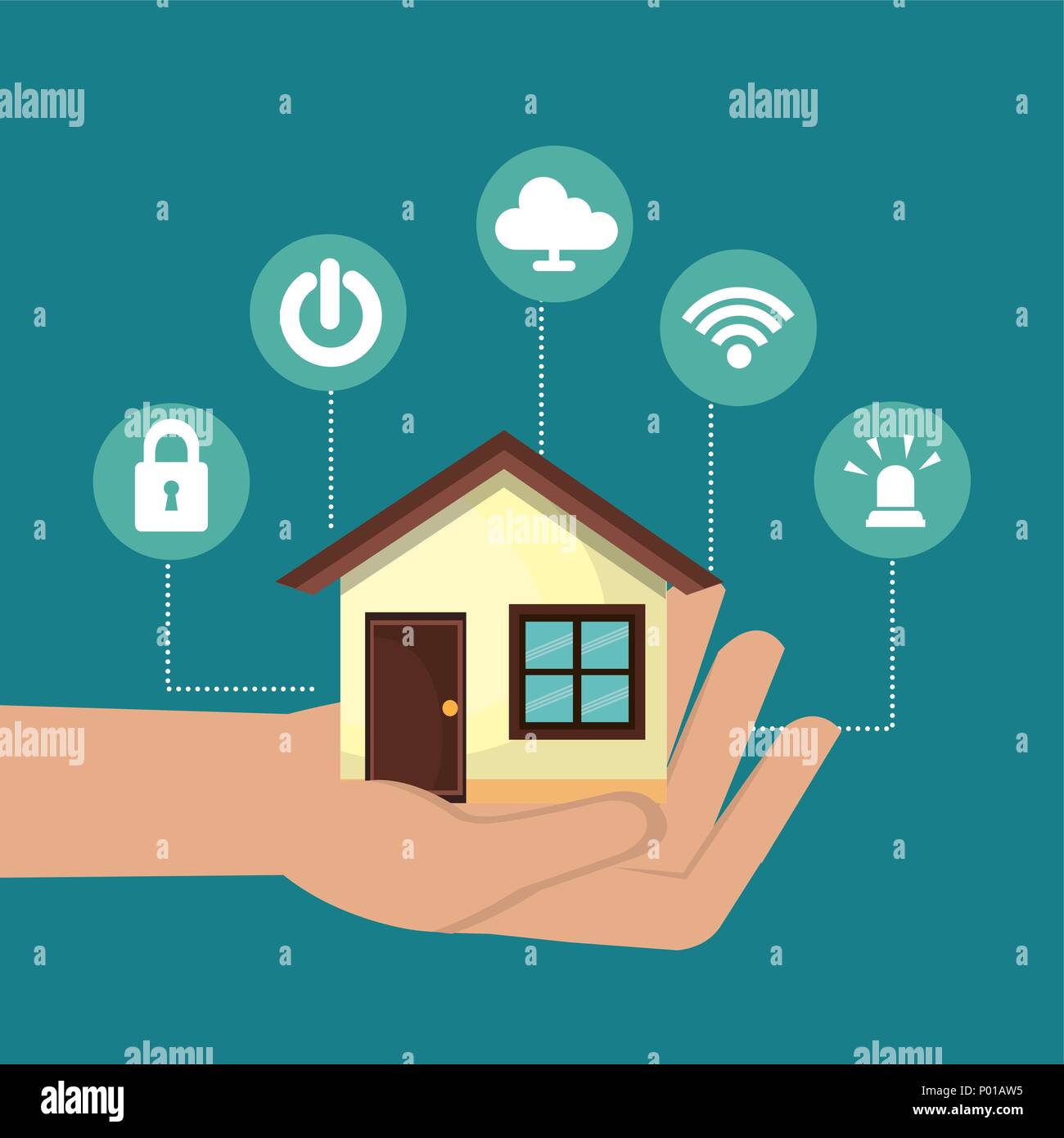 smart home technology set icons Stock Vector Image & Art - Alamy