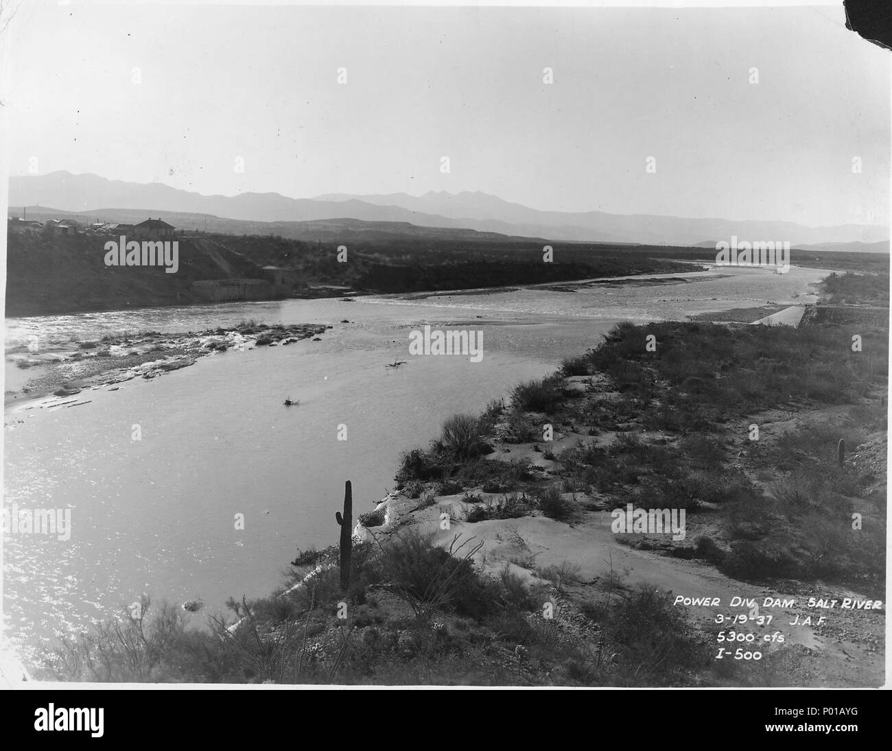 Power Diversion Dam, Salt River Stock Photo Alamy