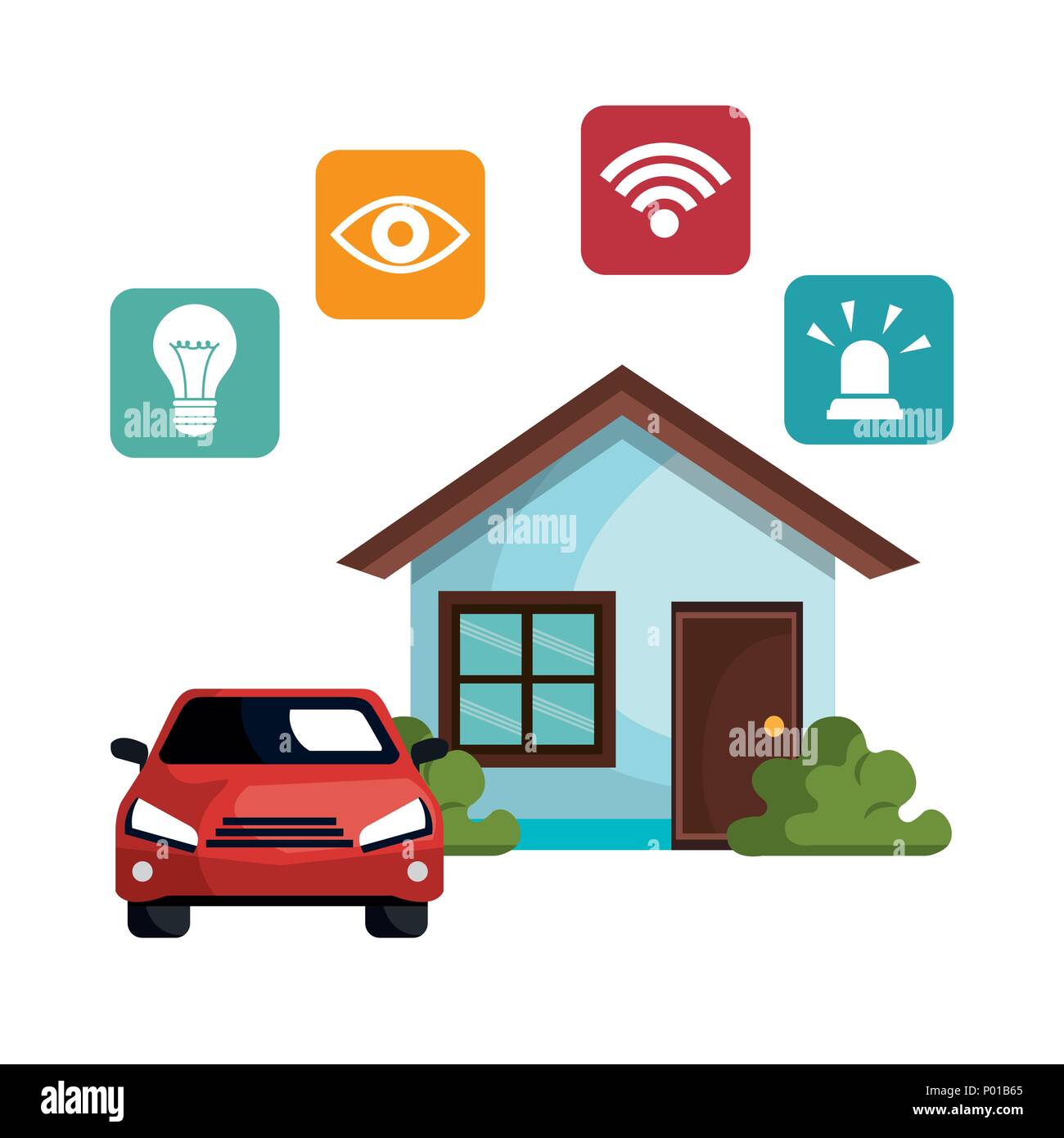 smart home technology set icons Stock Vector Image & Art - Alamy