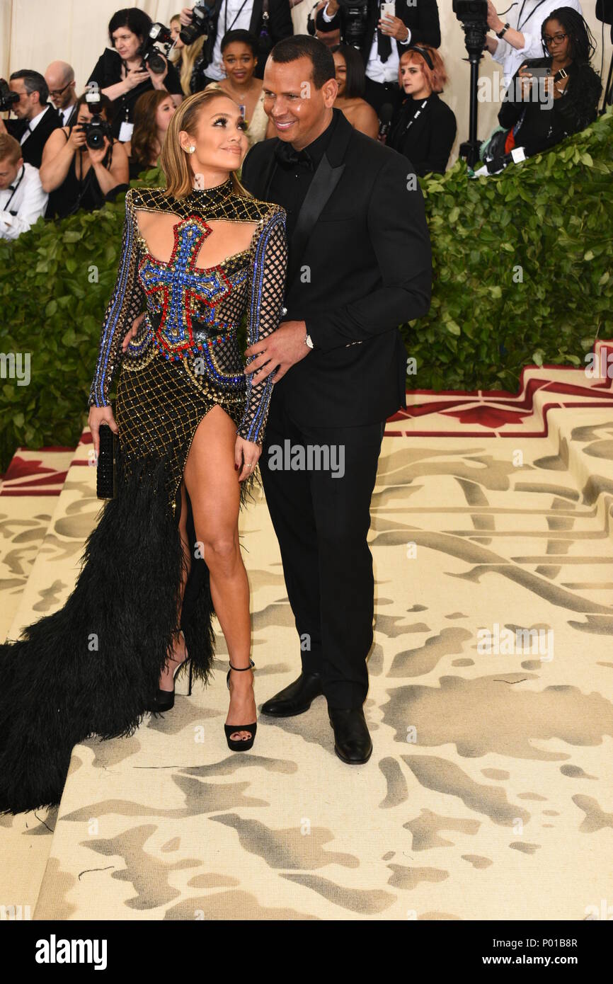 Celebs flock to the Costume Institute Gala at the Metropolitan Museum in NYC  Featuring: Jennifer Lopez, Alex Rodriguez Where: Manhattan, New York, United States When: 07 May 2018 Credit: Rob Rich/WENN.com Stock Photo