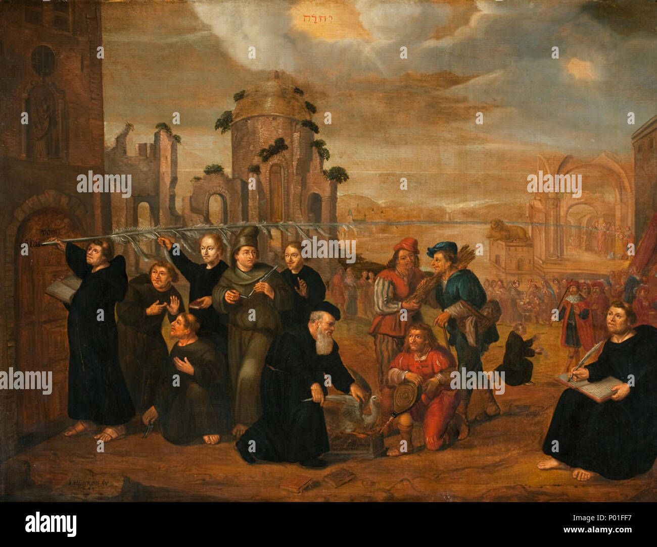 . English The dream of Frederick the Wise, painting by Jan Barentsz