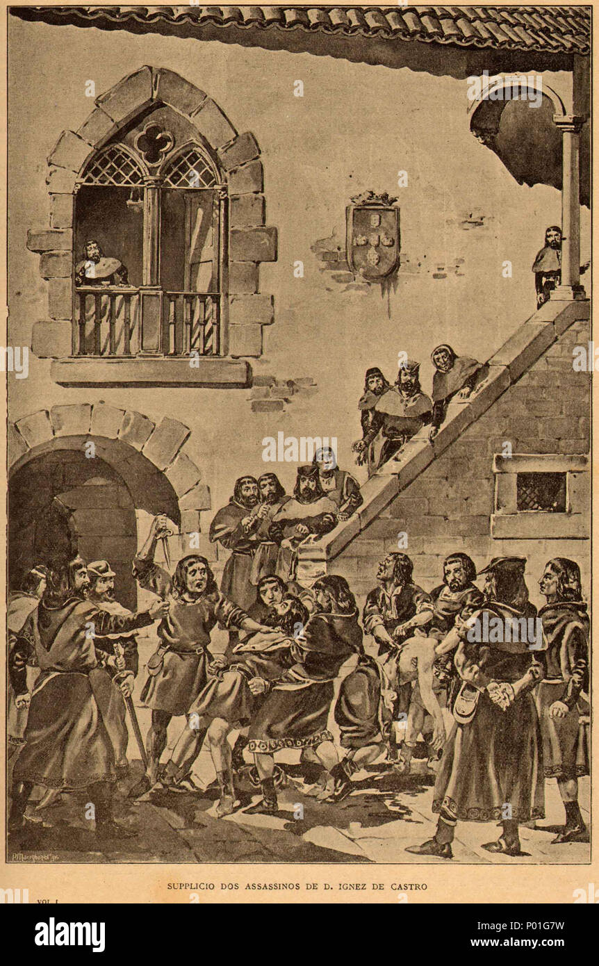 7 Suplício dos assassinos de D. Inês de Castro - História de Portugal,  popular e ilustrada Stock Photo - Alamy