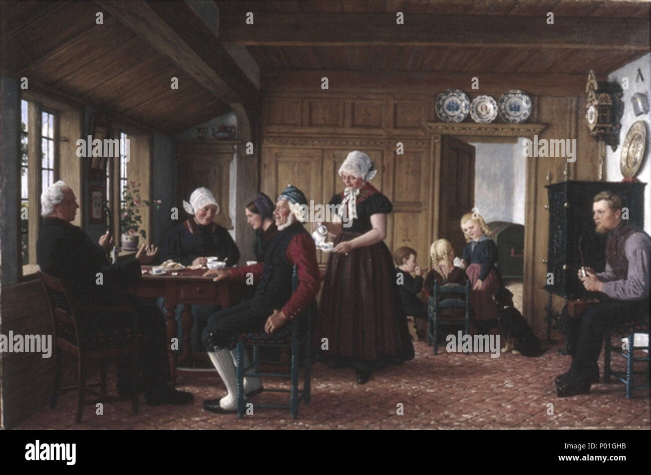 . Deutsch “Friesische Familie beim Kaffeetrinken” English A Frisian