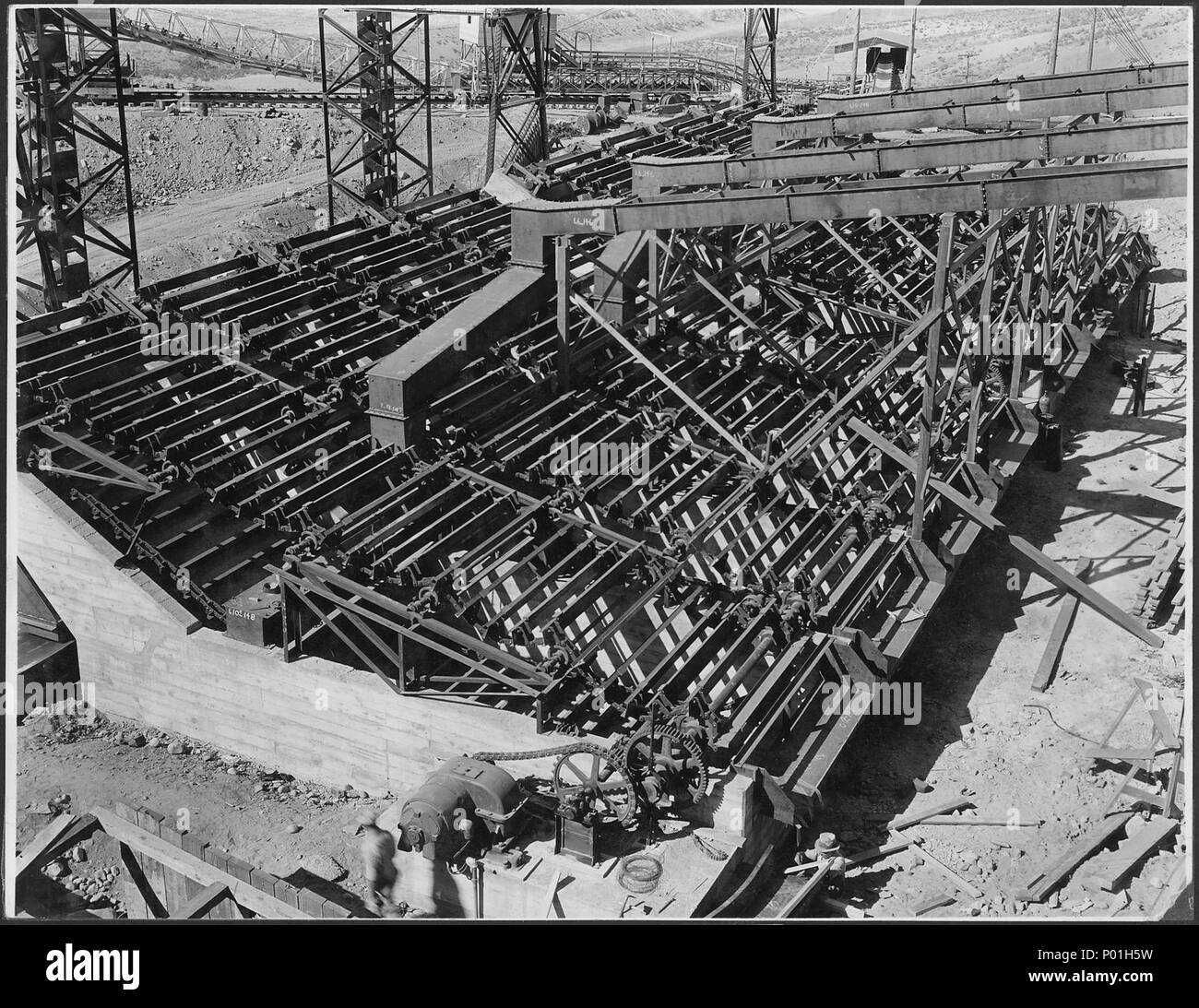 Sand and gravel dewatering equipment Stock Photo Alamy