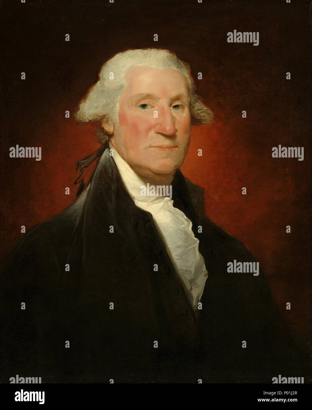 Painting; oil on canvas; overall: 73 x 60.5 cm (28 3/4 x 23 13/16 in.) framed: 100.3 x 87.3 cm (39 1/2 x 34 3/8 in.); 10 George Washington (Vaughan portrait) A33850 Stock Photo