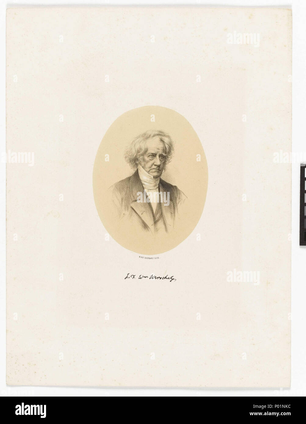 .  English: 'J F. Wm Herschel' This image, of John FW Herschel as an eminent grey haired Victorian (he would have been in his 70s), was originally produced as the frontispiece to John FW Herschel's Catalogue of nebulae and clusters of stars (1864), an updated version of his father's work, with plates by M. & N. Hanhart. The image was subsequently used (in 1882) by the journal, the Quarterly Journal of Science No. 19. The Quarterly Journal of Science, later simply the Journal of Science was an academic journal produced in Edinburgh and edited first by J. Samuelson and later (including issue No. Stock Photo