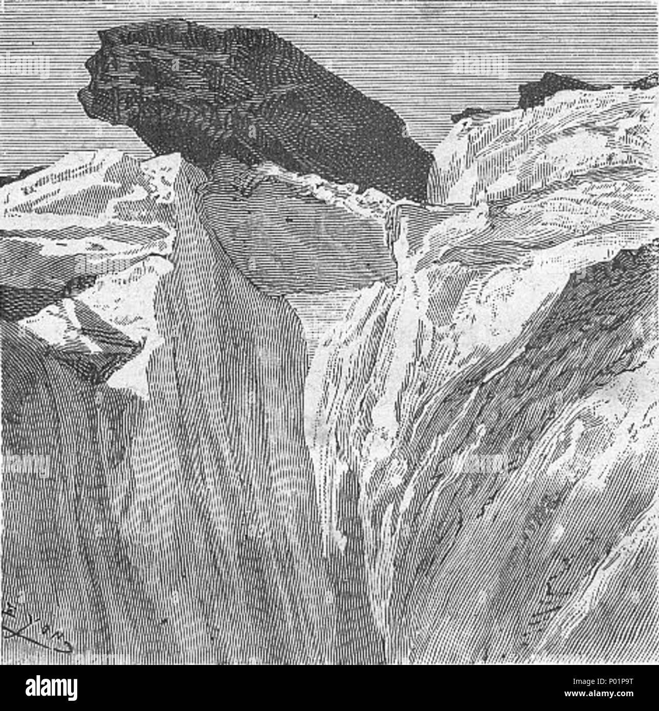 6 'Quarantième ascension française au mont Blanc' by Edmond Yon 04 Stock Photo