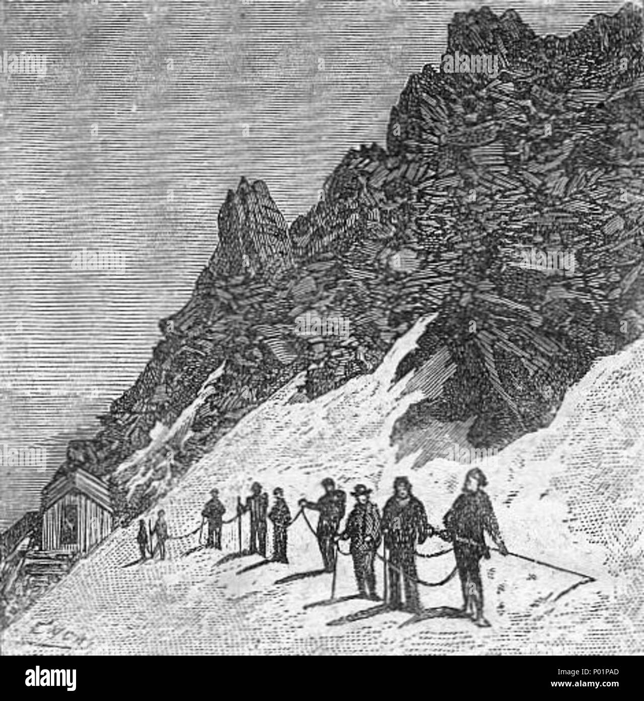 6 'Quarantième ascension française au mont Blanc' by Edmond Yon 11 Stock Photo
