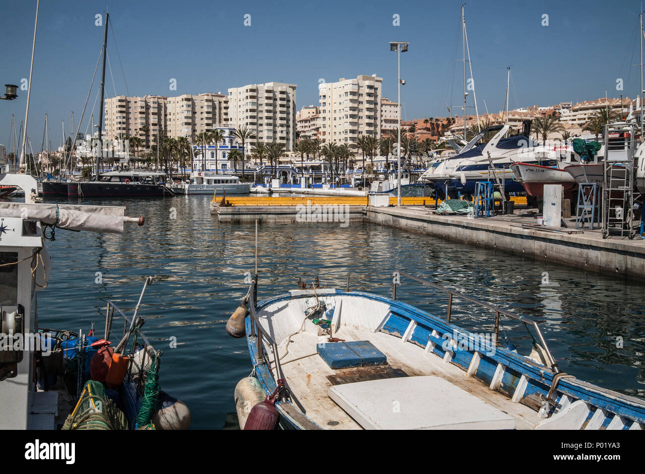 Estepona port & marina, Costa del Sol, Stock Photo