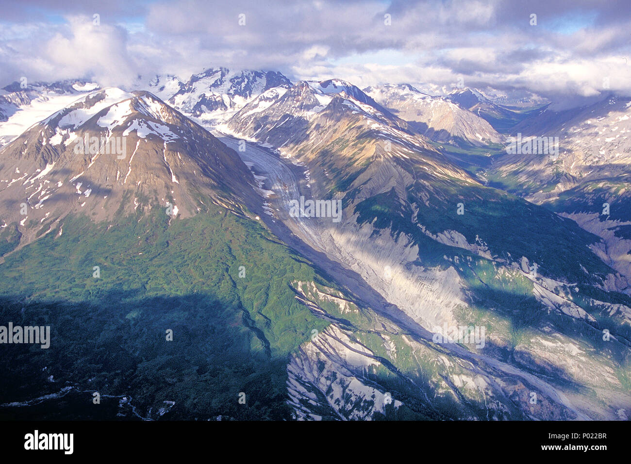 Great landscapes, snow, ice, mountains, glacier, Alaska range, Yukon, Canada Stock Photo