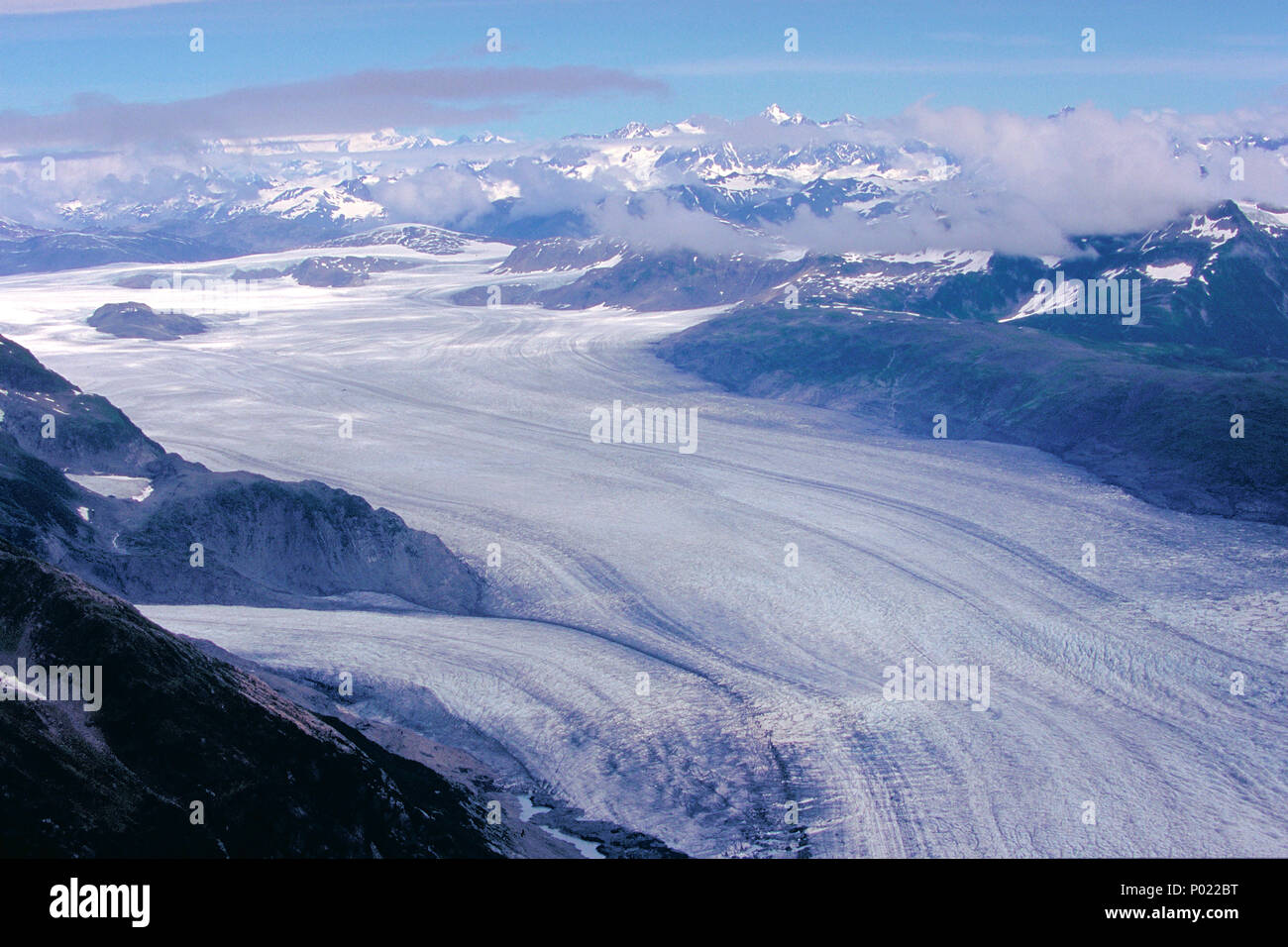 Glacier at Yukon, great landscapes, snow, ice, mountains, Alaska range, Yukon, Canada Stock Photo