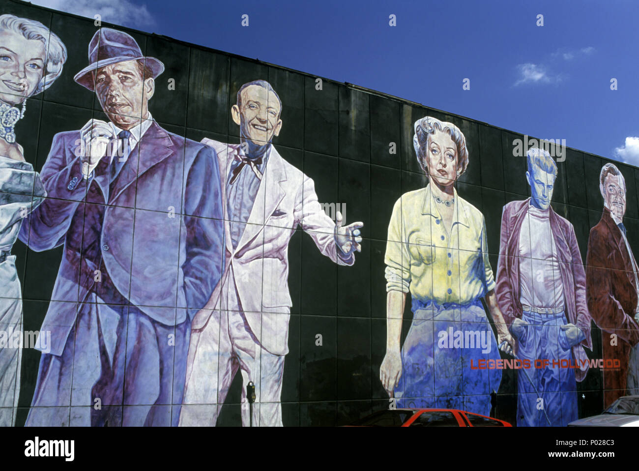 1992 HISTORICAL LEGENDS OF HOLLYWOOD MURAL (©ELOY TORRES 1983) HUDSON