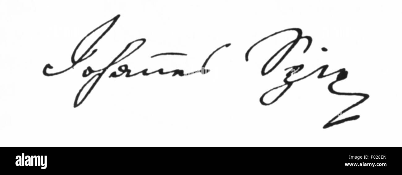 . Deutsch: Unterschrift von J. B. von Spix, 1810, in der Bayerischen Akademie der Wissenschaften  . 1810. Johann Baptist von Spix, 1810, Bayerische Akademie der Wissenschaften 25 Unterschrift Spix Stock Photo