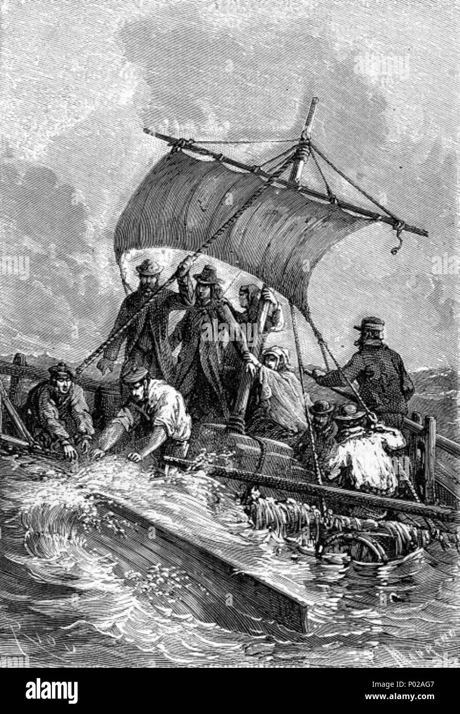 8 'The Children of Captain Grant' by Édouard Riou 141 Stock Photo - Alamy