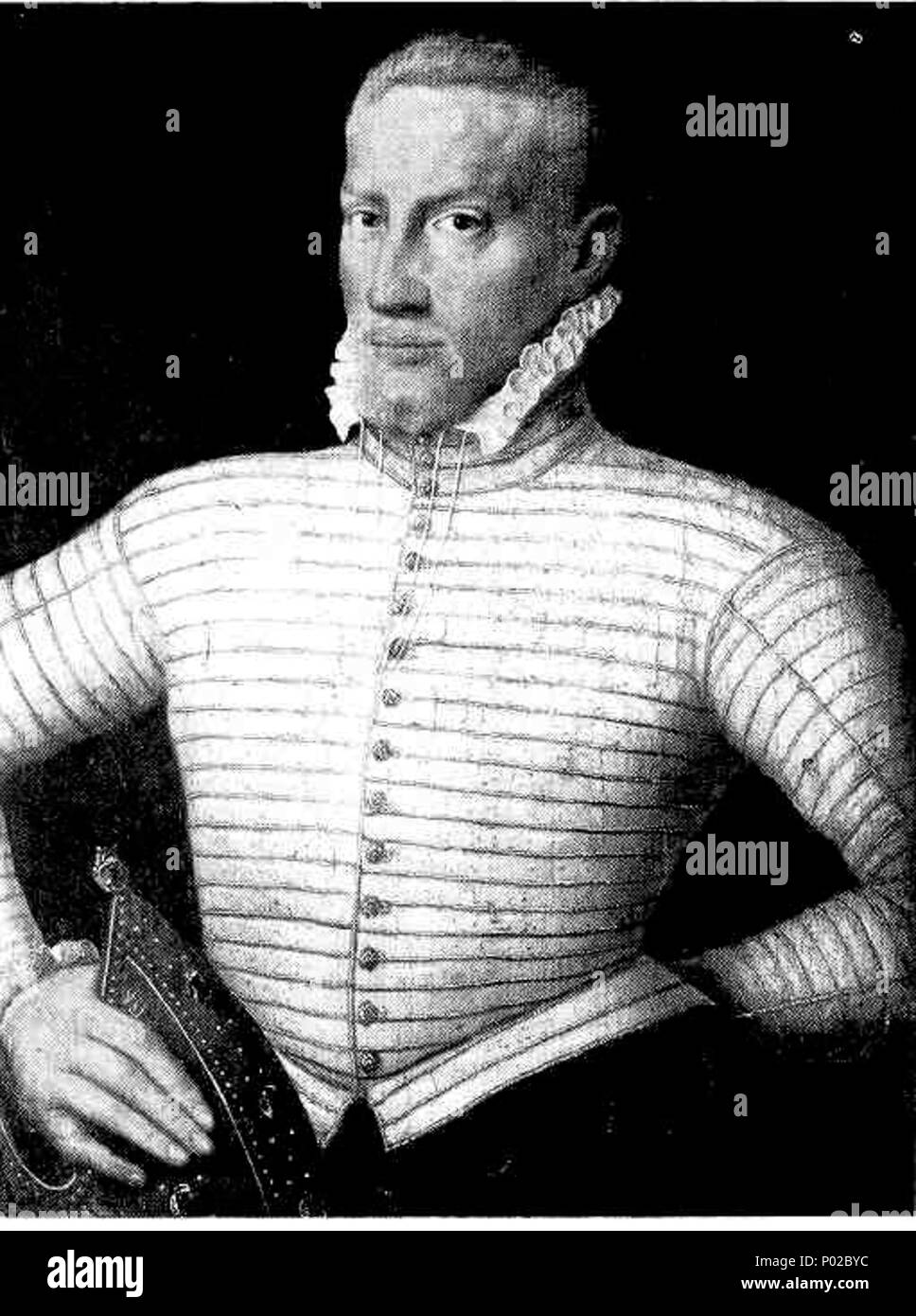 . Portrait of Gebhard Truchsess von Waldburg (1547-1601)  . 1579[1] (date given on the painting's frame) 16 Gebhard von Waldburg Stock Photo