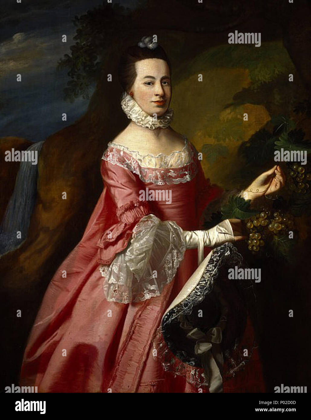 .  English: Portrait of Anne Erving, Mrs Duncan Stewart, 1740 - after 1802, daughter of the Hon. John Erving, a Scot born in Kirkwall in the Orkneys who had emigrated to America in 1706. Erving, as governor of Boston and one of His Majesty's Council for the Province, was a prominent citizen in colonial North America. The portrait was probably painted in Boston to mark the occasion of Anne's marriage to Duncan Stewart of Ardsheal in January 1767. A family story relates how, during the American War of Independence, Anne stole the keys of the city prison from under her father's pillow so that her Stock Photo