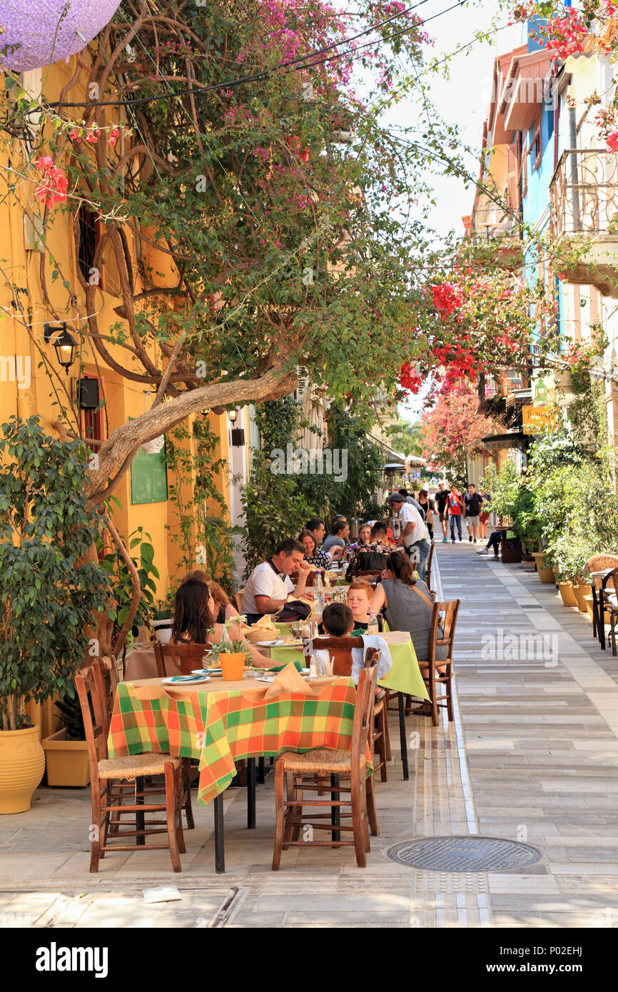 Taverna Byzantio, traditional tavern outside restaurant, Nafplio, Greece  Stock Photo - Alamy