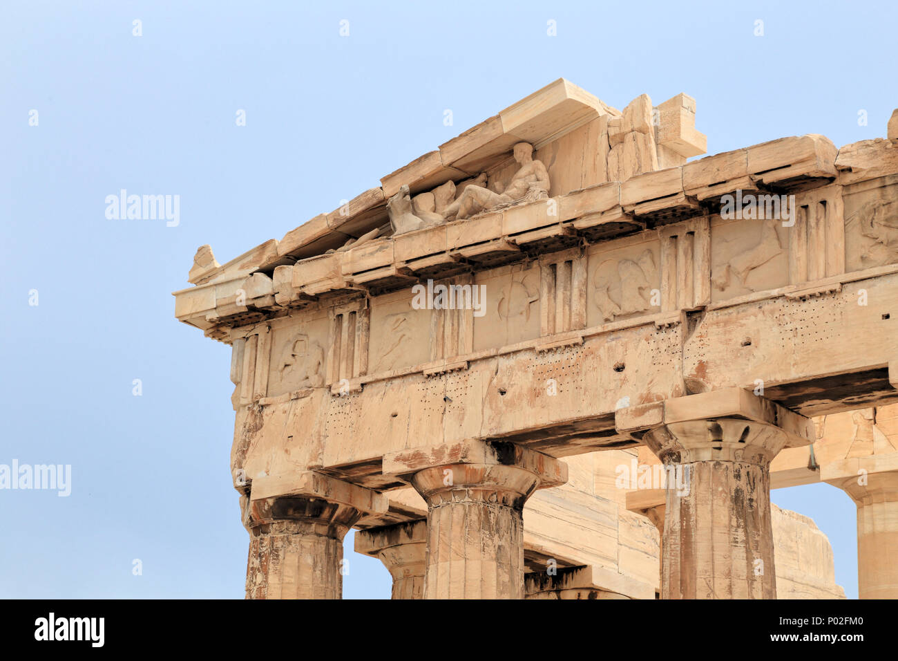 Parthenon temple, Acropolis of Athens, Ancient Greece Stock Photo