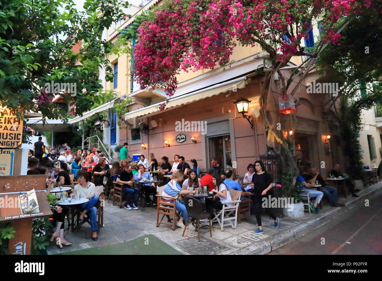 Bars restaurants in Plaka, Athens: Melina Merkouri Cafe Stock Photo
