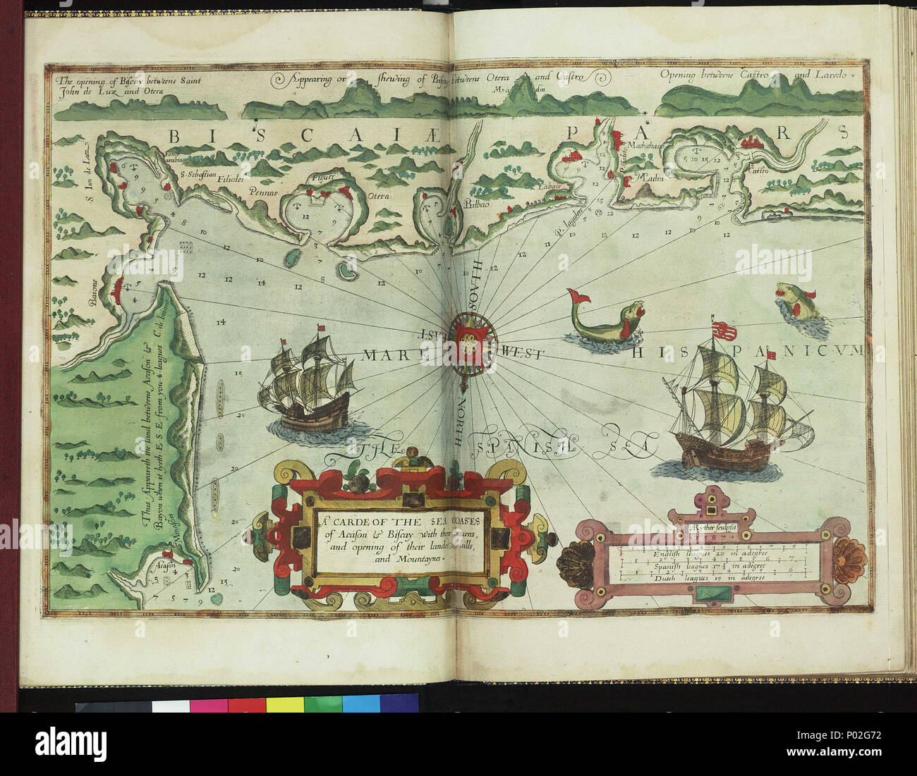 English A Carde Of The Sea Coastes Of Arcason Biscay With - 