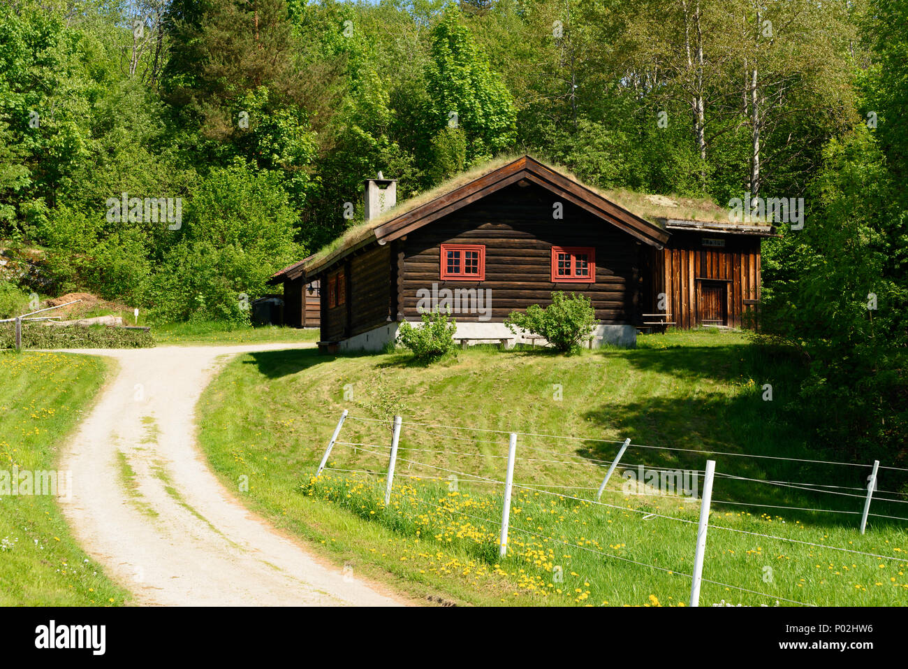 Cabin In Norwegian Woods In Stock Photos Cabin In Norwegian