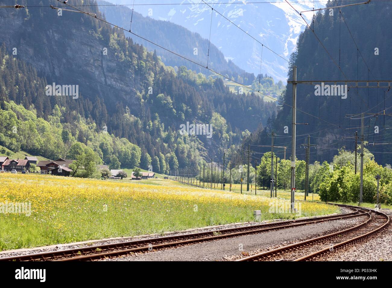 Switzerland Rails Mountains Spring Travel Amazing Special Quiet Switzerland Rails Mountains Spring Travel Amazing Special Quiet