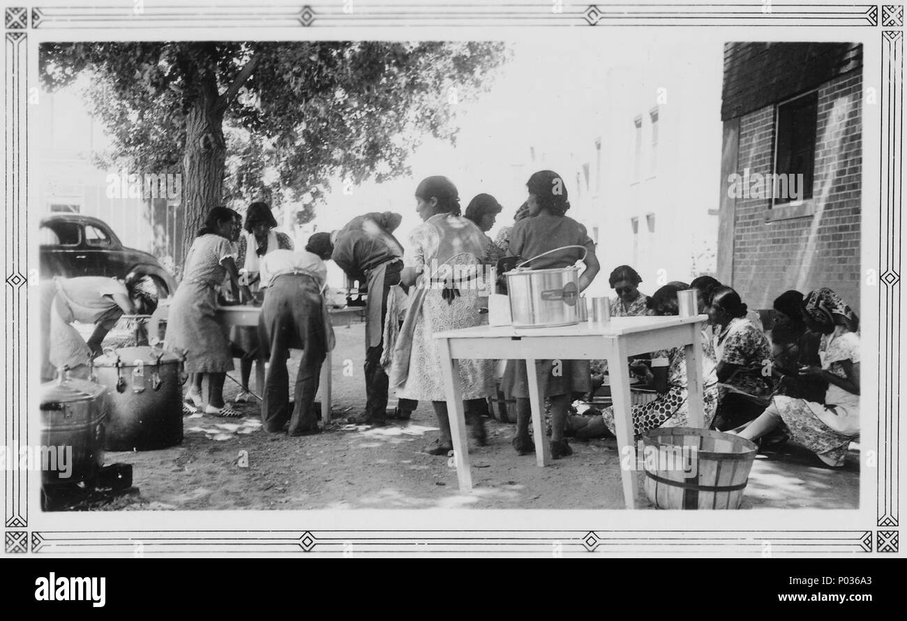 Students and adults at Pueblo day school Stock Photo Alamy