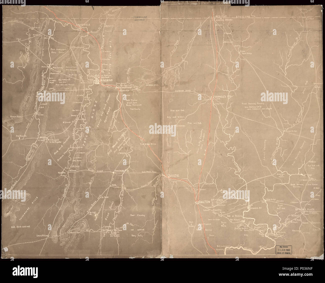 12 (Map of Catoosa County and parts of Whitfield, Murray, and Walker