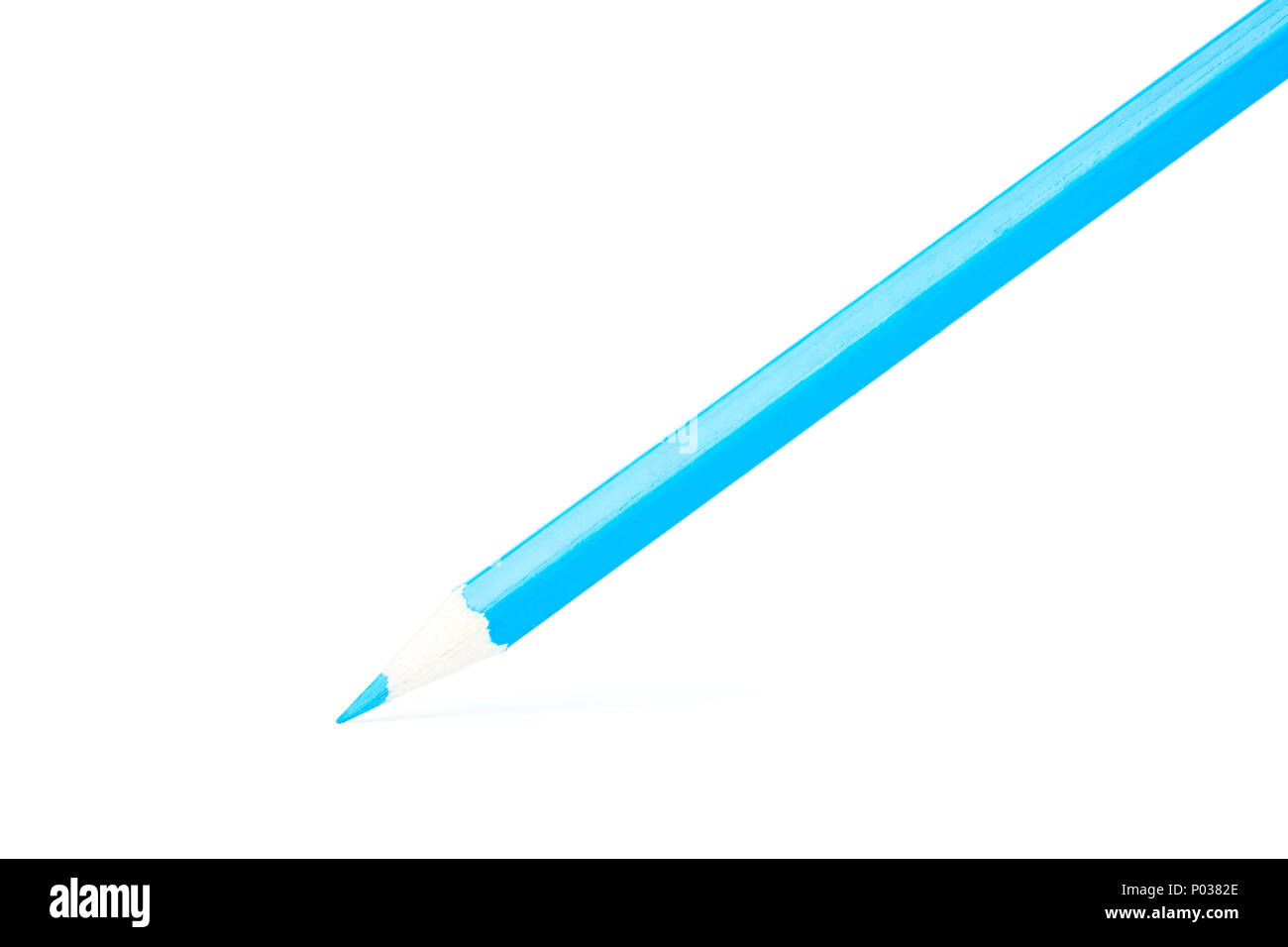 Blue pencil for drawing on a white background Stock Photo - Alamy