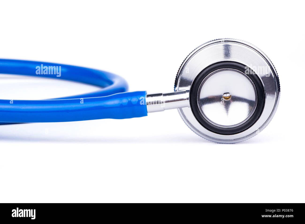 Medical stethoscope to listen to the lungs and heart closeup Stock