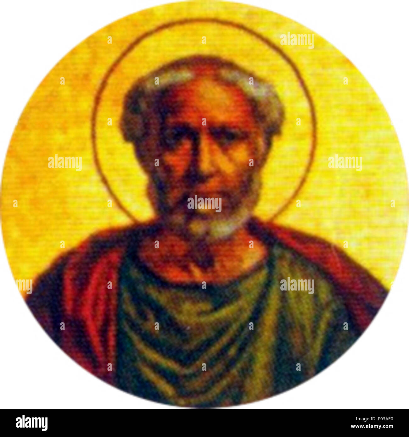 . English: Portait of en:Pope Damasus I in the en:Basilica of Saint Paul Outside the Walls, Rome Italiano: Ritratto di it:Papa Damaso I nella it:Basilica di San Paolo fuori la Mura, Roma  . 4th century. Unknown 22 37-St.Damasus I Stock Photo