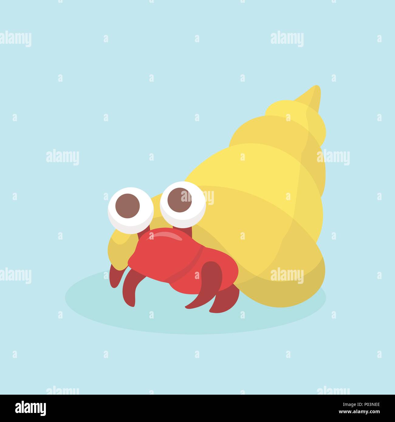 Cartoon hermit crab Stock Vector Image & Art - Alamy