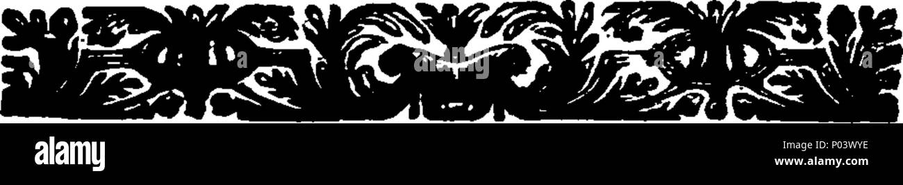 . English: Fleuron from book: A compleat system of general geography: explaining the nature and properties of the earth; Viz. It's Figure, Magnitude, Motions, Situation, Contents, and Division into Land and Water, Mountains, Woods, Desarts, Lakes, Rivers, &c. With particular Accounts of the different Appearances of the Heavens in different Countries; the Seasons of the Year over all the Globe; the Tides of the Sea; Bays, Capes, Islands, Rocks, Sand-Banks, and Shelves. The State of the Atmosphere; the Nature of Exhalations; Winds, Storms, Tornados, &c. The Origin of Springs, Mineral-Waters, Bur Stock Photo