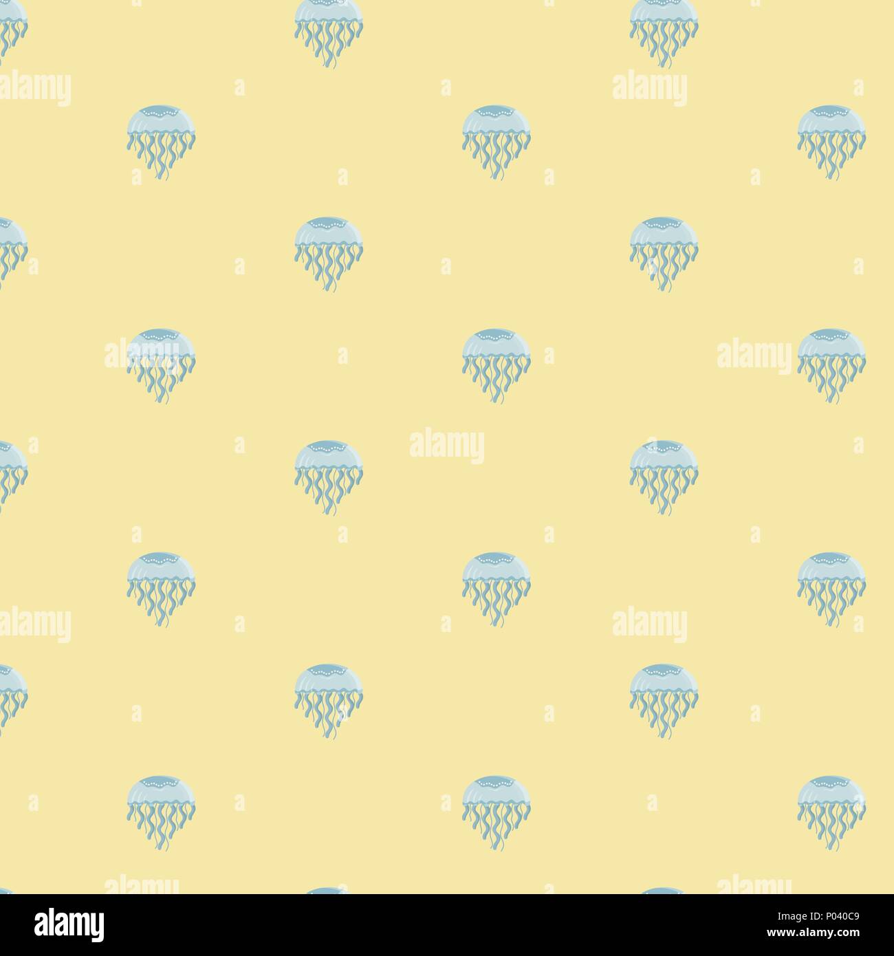 Seamless pattern with jellyfish. Stock Vector