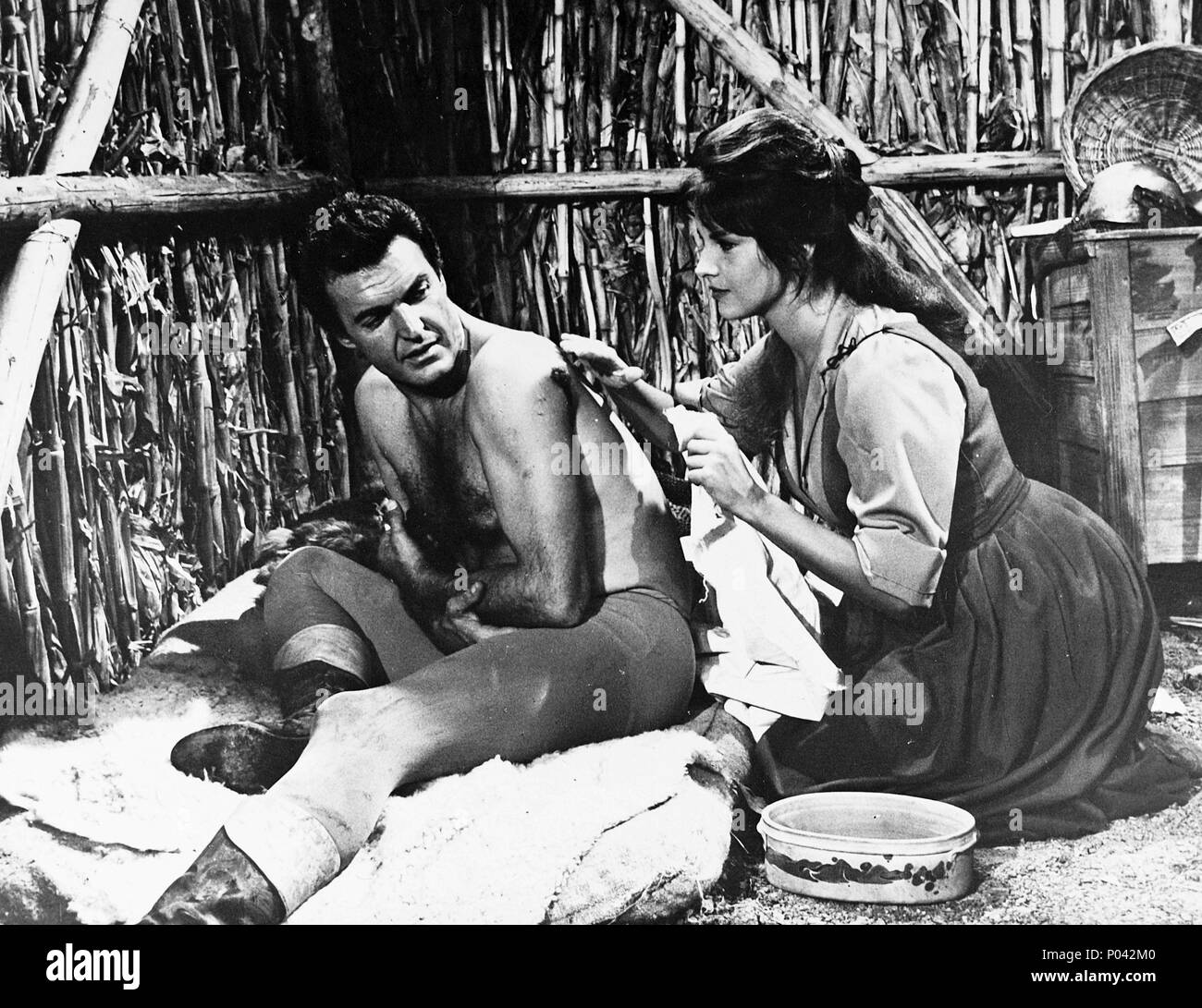 Original Film Title: I MONGOLI.  English Title: MONGOLS, THE.  Film Director: ANDRE DE TOTH.  Year: 1961.  Stars: ANITA EKBERG; JACK PALANCE. Credit: ROYAL FILMS/COLUMBIA / Album Stock Photo