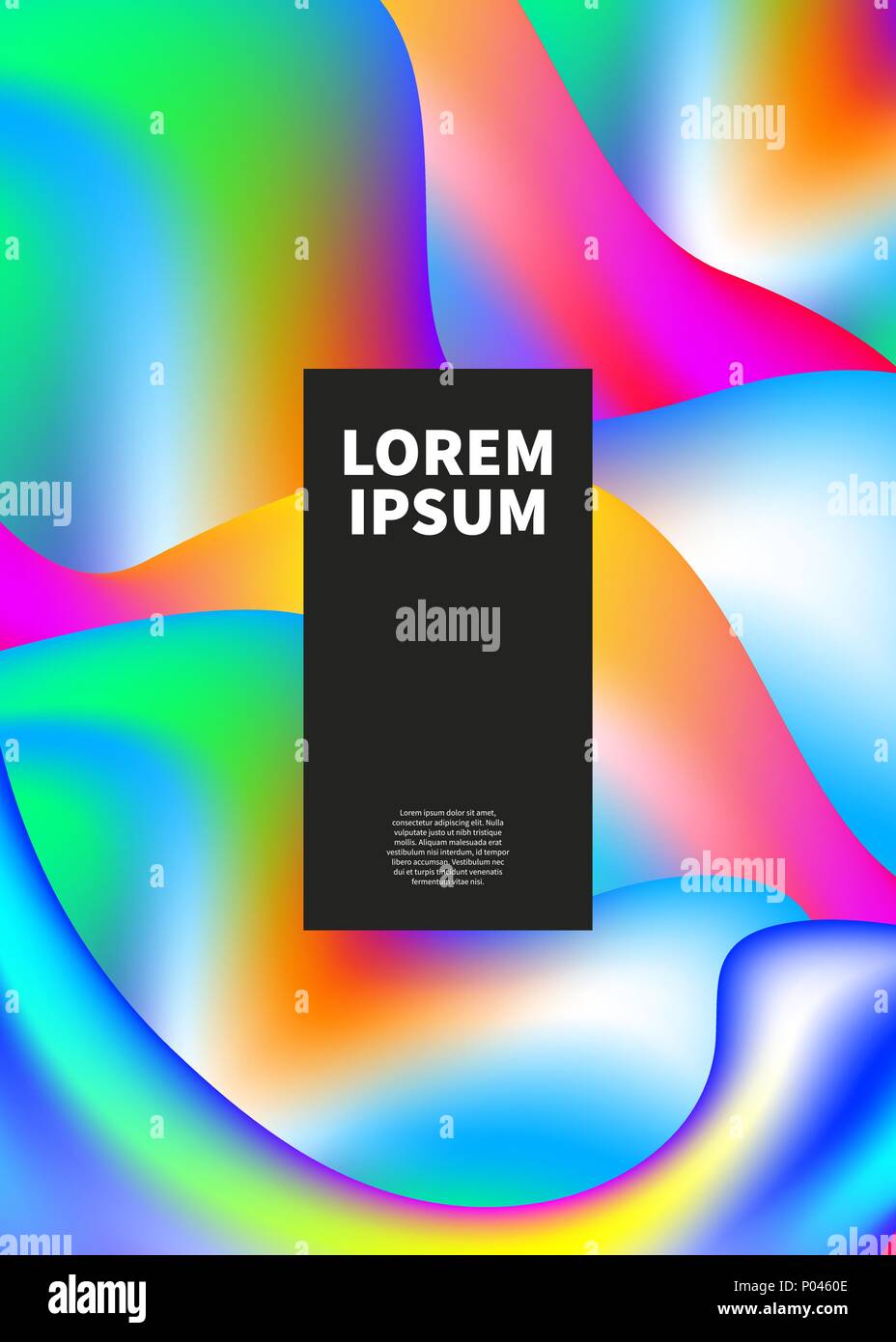 Holographic Banner Rainbow Foil Dynamic Colorful Shapes Color