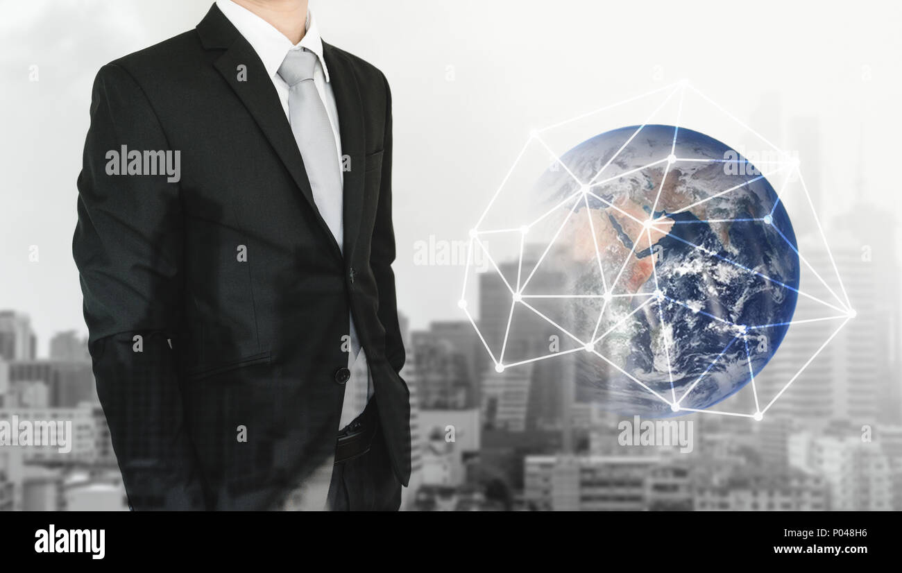 Global network and international global business. Element of this image are furnished by NASA Stock Photo