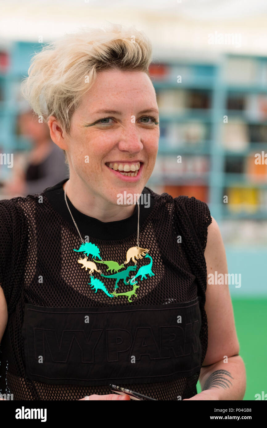 Kerry Andrew, musician and songwriter, author of the book 'Swansong', at  the Hay Festival  of Literature and the Arts, May 2018 Stock Photo