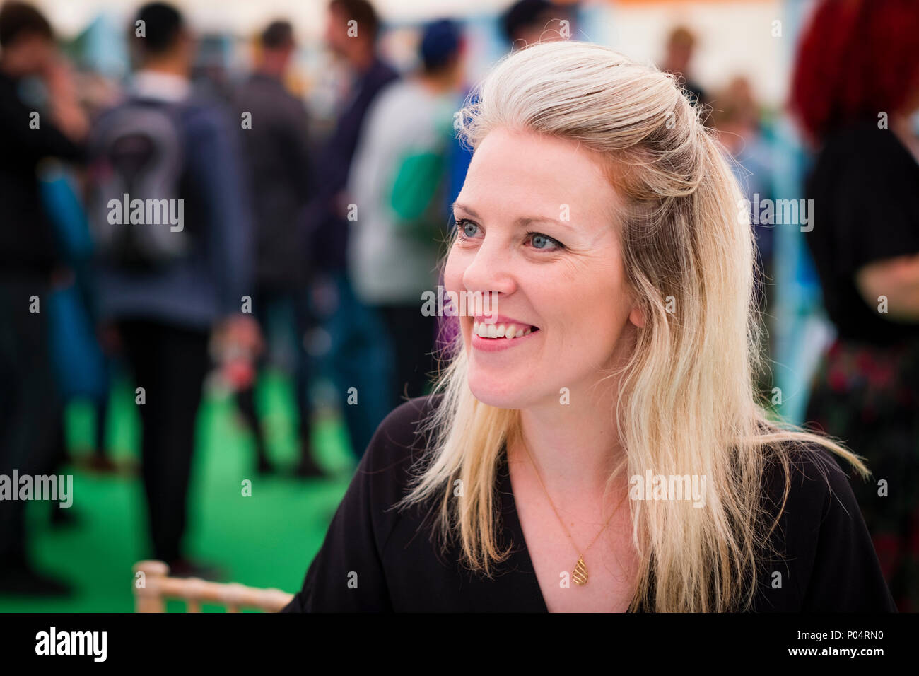 Sarah Crossan,  Irish author. Best known for her books for young adults, including Apple and Rain and One, for which she has won several awards.   At the Hay Festival  of Literature and the Arts, May 2018 Stock Photo