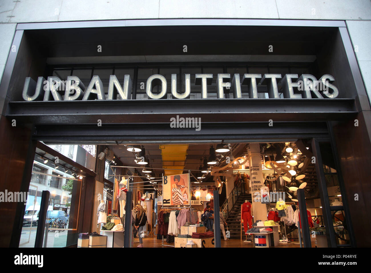 A branch of Urban Outfitters on Oxford Street, central London Stock ...
