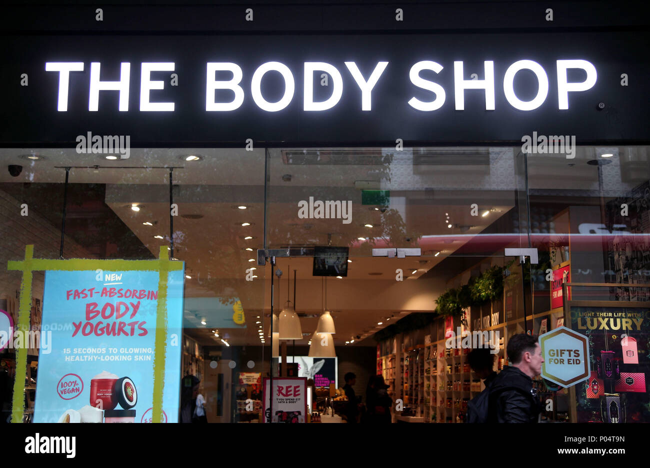 A branch of The Body Shop on Oxford Street, central London Stock Photo